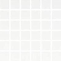 Cottoceram. Modelo G001 (Blanco Brillo) Mosaico enmallado de Porcelanico. Medida 4-8x4-8cm. Pegado en Mallas de 30x30cm